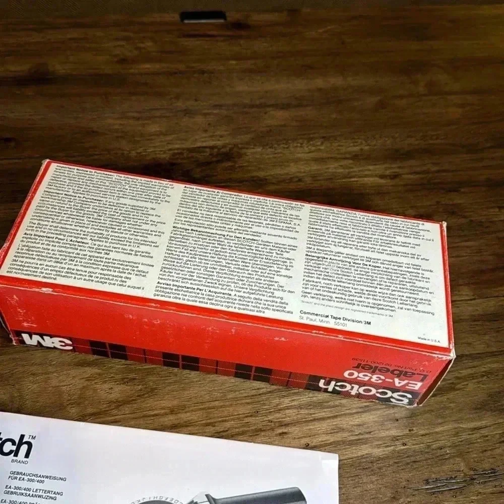Vtg SCOTCH 3M ea-350 labeled label gun original box